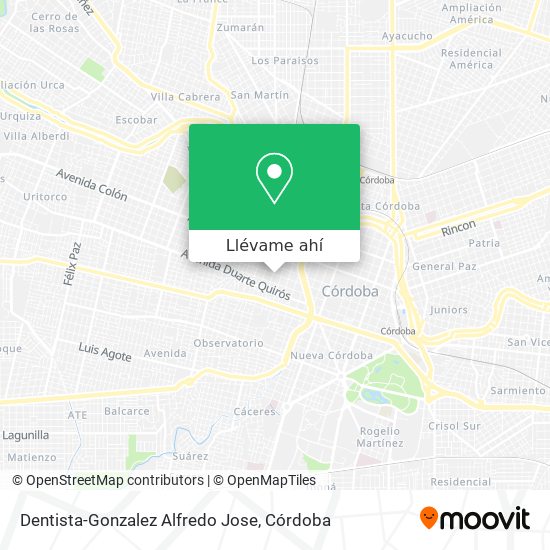 Mapa de Dentista-Gonzalez Alfredo Jose