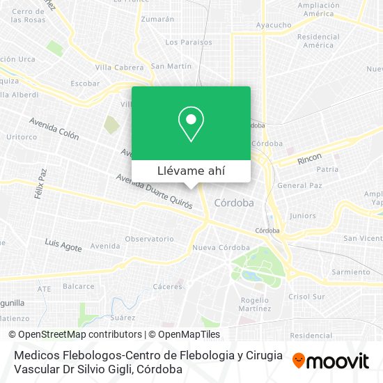 Mapa de Medicos Flebologos-Centro de Flebologia y Cirugia Vascular Dr Silvio Gigli