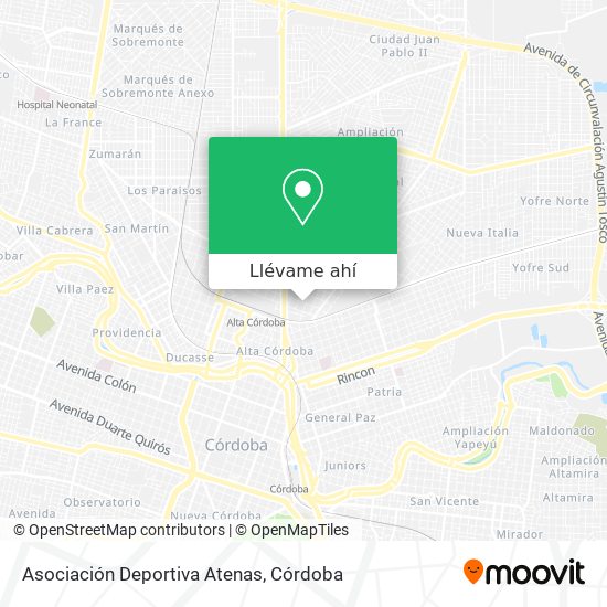 Mapa de Asociación Deportiva Atenas