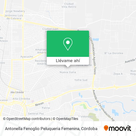 Mapa de Antonella Fenoglio Peluqueria Femenina