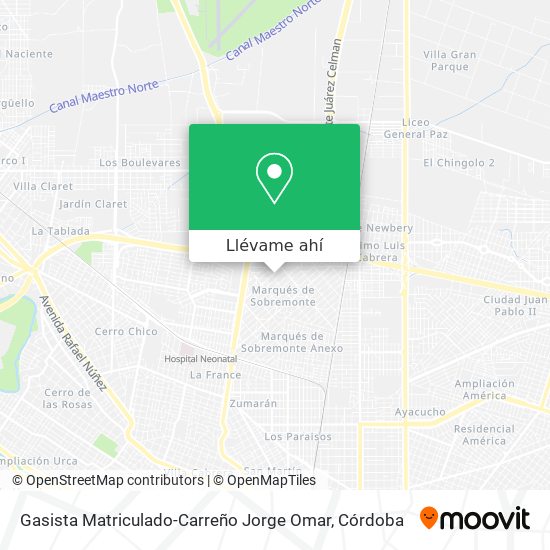 Mapa de Gasista Matriculado-Carreño Jorge Omar