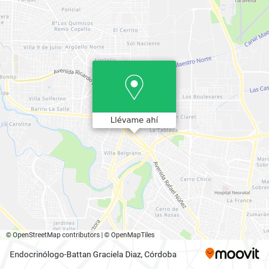 Mapa de Endocrinólogo-Battan Graciela Diaz