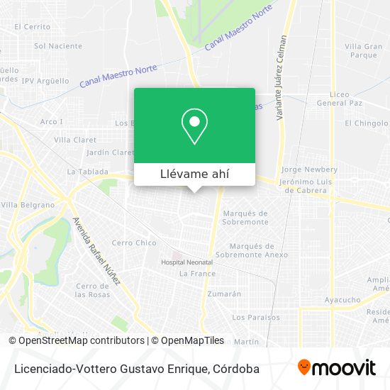 Mapa de Licenciado-Vottero Gustavo Enrique