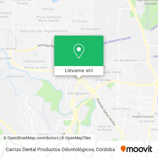 Mapa de Carrizo Dental Productos Odontológicos