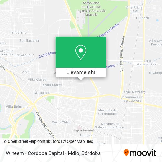 Mapa de Wineem - Cordoba Capital - Mdlo