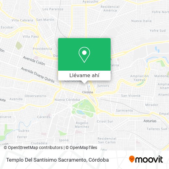 Mapa de Templo Del Santísimo Sacramento