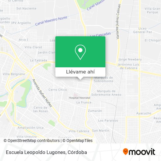 Mapa de Escuela Leopoldo Lugones