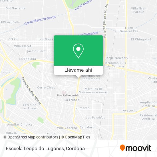 Mapa de Escuela Leopoldo Lugones