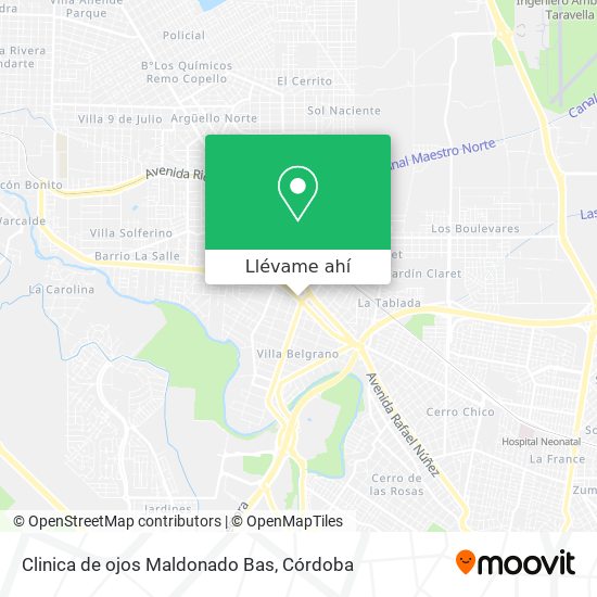 Mapa de Clinica de ojos Maldonado Bas