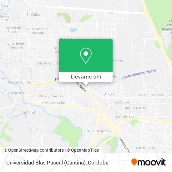 Mapa de Universidad Blas Pascal (Cantina)