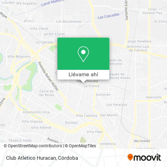 Mapa de Club Atletico Huracan