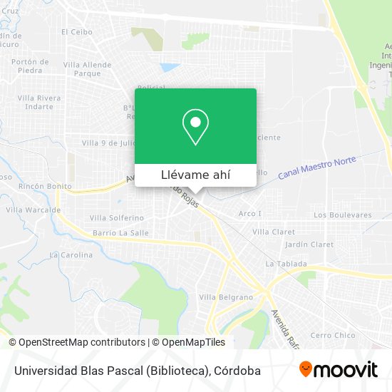 Mapa de Universidad Blas Pascal (Biblioteca)