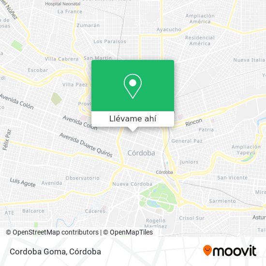 Mapa de Cordoba Goma