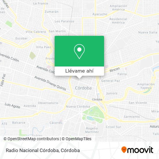 Peculiar Inhalar Máquina de escribir Cómo llegar a Radio Nacional Córdoba en Capital en Colectivo o Trolleybus?