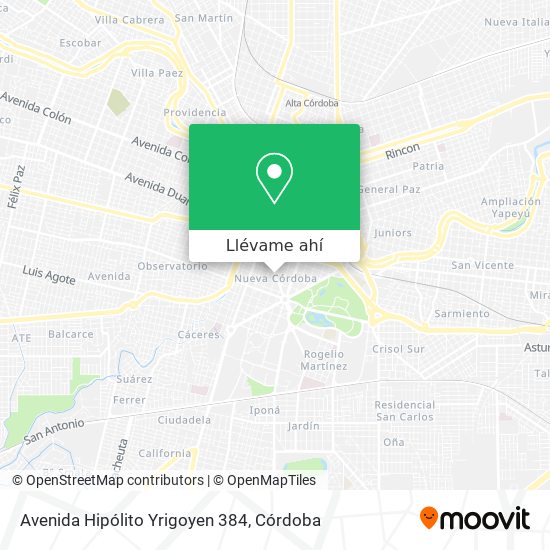Mapa de Avenida Hipólito Yrigoyen 384