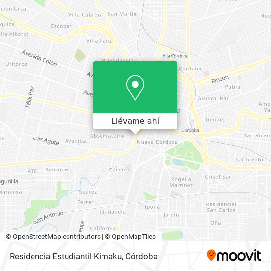 Mapa de Residencia Estudiantil Kimaku