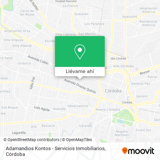 Mapa de Adamandios Kontos - Servicios Inmobiliarios