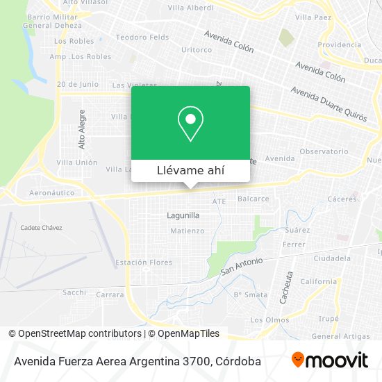 Mapa de Avenida Fuerza Aerea Argentina 3700