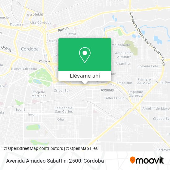 Mapa de Avenida Amadeo Sabattini 2500