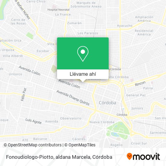 Mapa de Fonoudiologo-Piotto, aldana Marcela