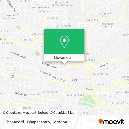 Mapa de Chapacord - Chapacentro