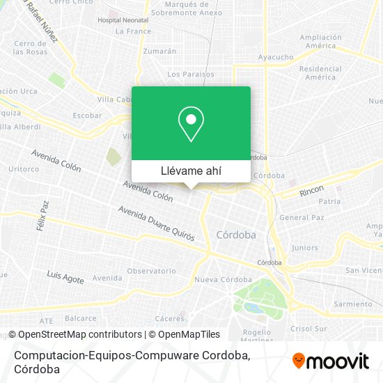 Mapa de Computacion-Equipos-Compuware Cordoba