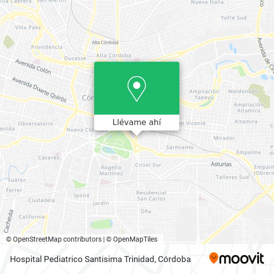 Mapa de Hospital Pediatrico Santisima Trinidad