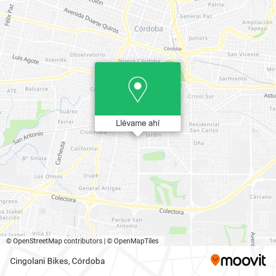 Mapa de Cingolani Bikes