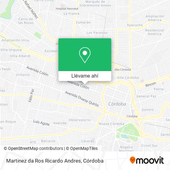 Mapa de Martinez da Ros Ricardo Andres