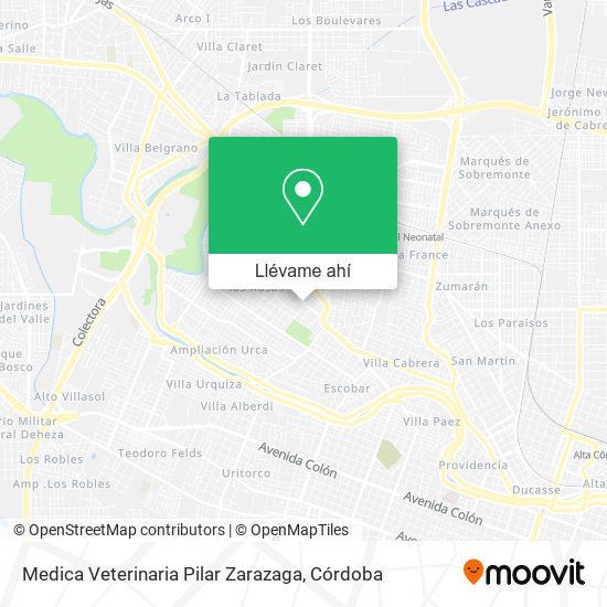 Mapa de Medica Veterinaria Pilar Zarazaga