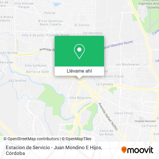 Mapa de Estacion de Servicio - Juan Mondino E Hijos