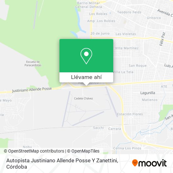 Mapa de Autopista Justiniano Allende Posse Y Zanettini