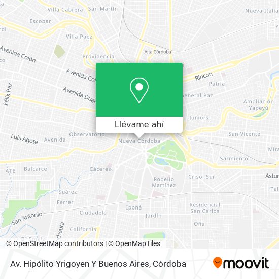 Mapa de Av. Hipólito Yrigoyen Y Buenos Aires