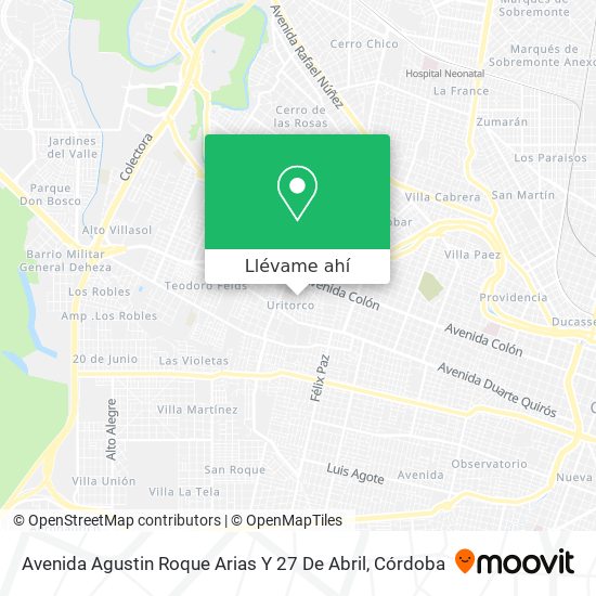 Mapa de Avenida Agustin Roque Arias Y 27 De Abril