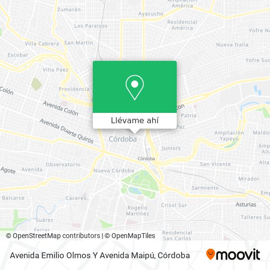 Mapa de Avenida Emilio Olmos Y Avenida Maipú