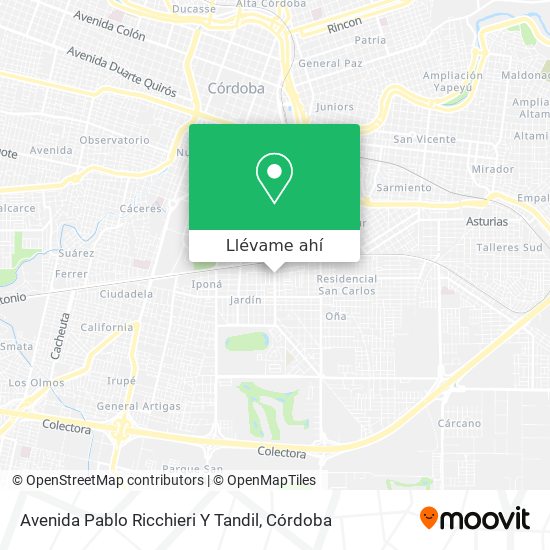 Mapa de Avenida Pablo Ricchieri Y Tandil