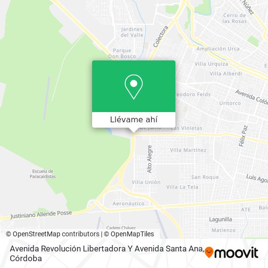 Mapa de Avenida Revolución Libertadora Y Avenida Santa Ana