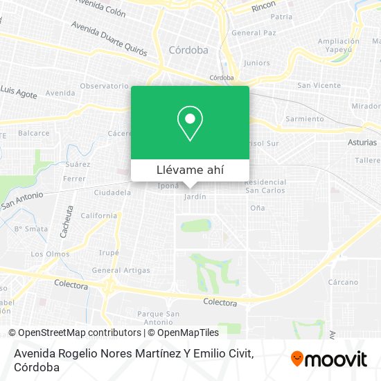 Mapa de Avenida Rogelio Nores Martínez Y Emilio Civit