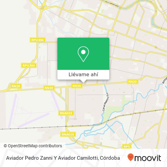 Mapa de Aviador Pedro Zanni Y Aviador Camilotti