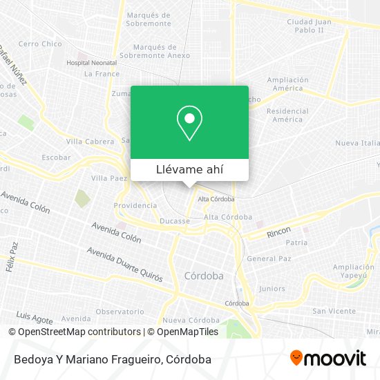 Mapa de Bedoya Y Mariano Fragueiro