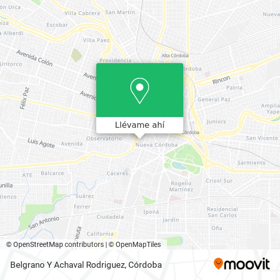 Mapa de Belgrano Y Achaval Rodriguez