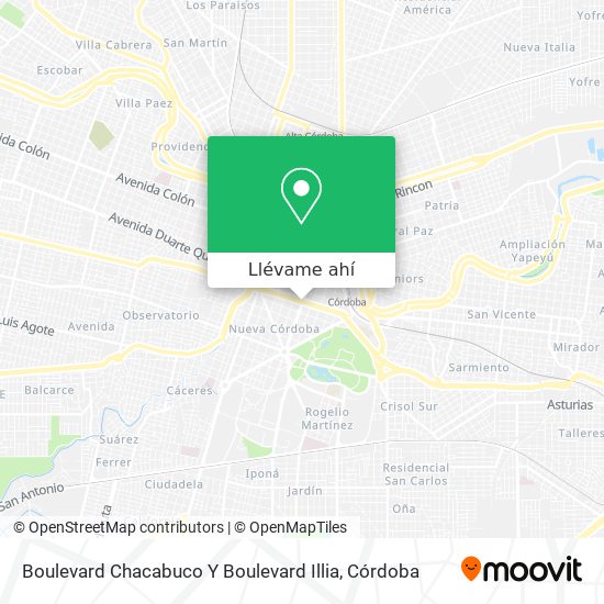 Mapa de Boulevard Chacabuco Y Boulevard Illia