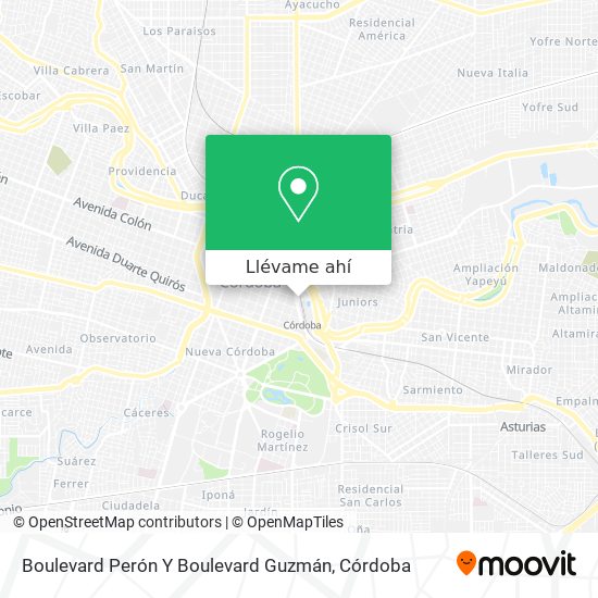 Mapa de Boulevard Perón Y Boulevard Guzmán