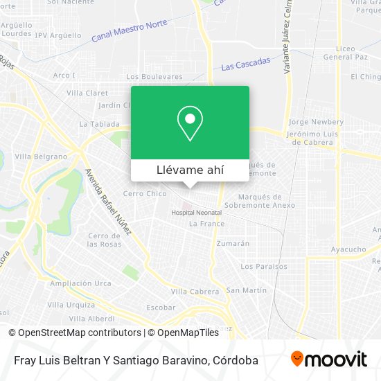 Mapa de Fray Luis Beltran Y Santiago Baravino