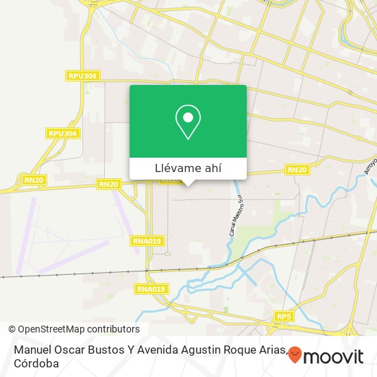 Mapa de Manuel Oscar Bustos Y Avenida Agustin Roque Arias