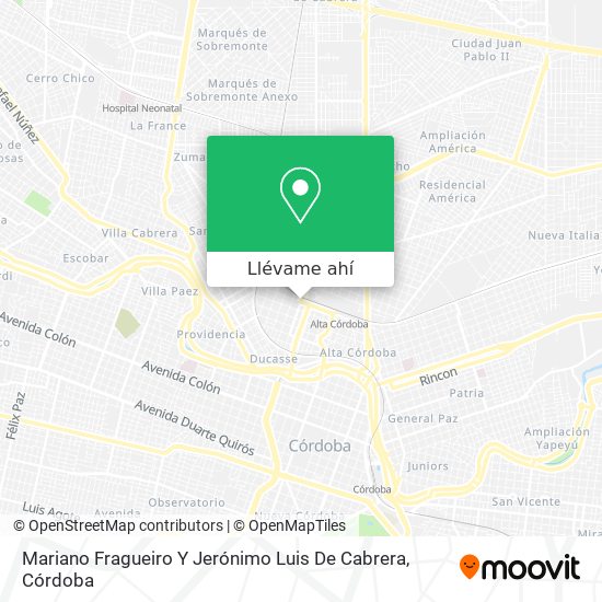 Mapa de Mariano Fragueiro Y Jerónimo Luis De Cabrera