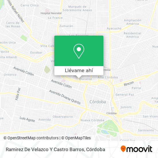 Mapa de Ramirez De Velazco Y Castro Barros
