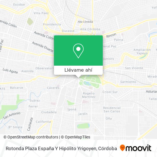 Mapa de Rotonda Plaza España Y Hipólito Yrigoyen