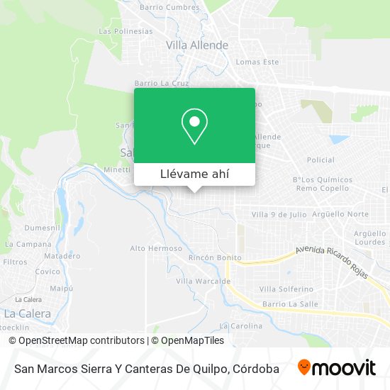 Mapa de San Marcos Sierra Y Canteras De Quilpo