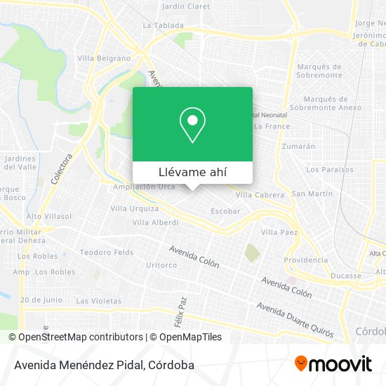 Mapa de Avenida Menéndez Pidal